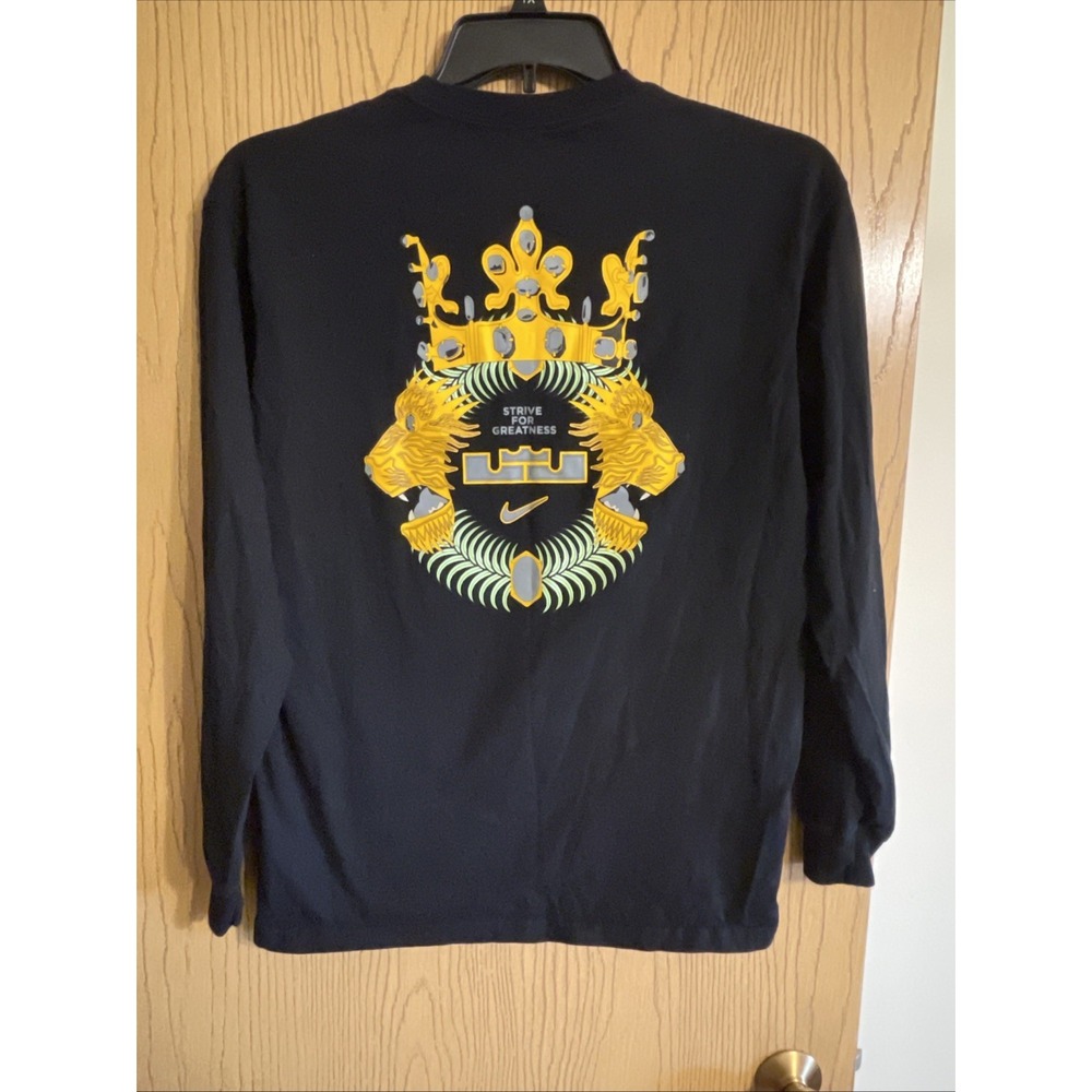 Men's‎ Nike Strive For Greatness Long Sleeve Tshirt Black Sz Small LeBron James